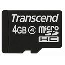 Transcend Micro SDHC 4GB, Class 4, bulk