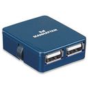 Manhattan Hub USB Manhattan Micro Hub, 4 porturi,  Albastru