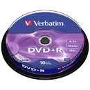 Verbatim DVD+R Verbatim 10 bucati, 16x, 4.7GB