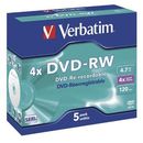 Verbatim Pachet cu discuri pentru stocare de informatii , Verbatim , DVD/R 4x 4.7GB ,5 bucati , argintiu
