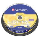 Verbatim DVD+RW Verbatim 10 bucati, 4x, 4.7GB