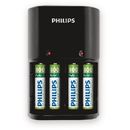 Philips Incarcator 4 baterii Philips SCB1450NB/12 AA / AAA + 4 baterii