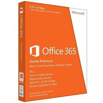 Suita office Microsoft Office 2013, 365 Home Premium 32-bit/x64, Engleza