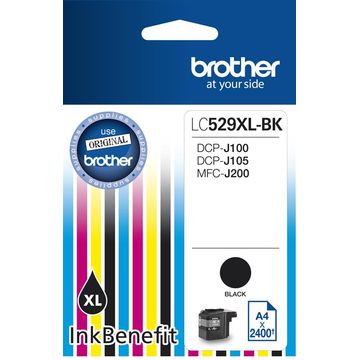 Brother toner inkjet negru LC529XLBK, 2400 pagini