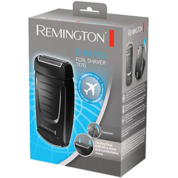 Aparat de barbierit Remington Dual Foil Travel Shaver TF70, fara fir, negru