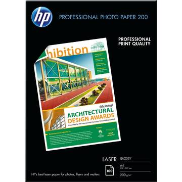Hartie foto HP Professional Laser, lucioasa, A4, 100 coli
