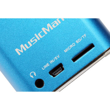Player TECHNAXX MusicMan SoundStation Mini portabil, albastru