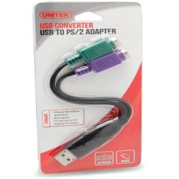 UNITEK Adaptor USB - 2 x PS/2