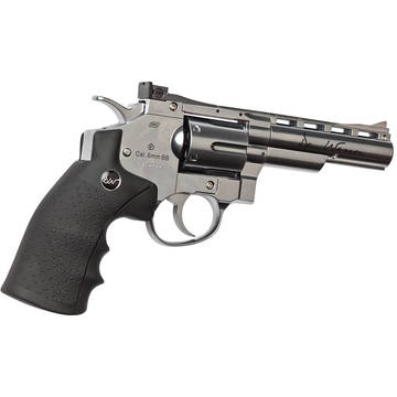 PNI Revolver Dan Wesson 4 inch silver cu CO2 pentru airsoft calibru 6 mm