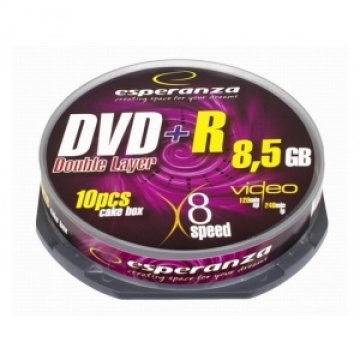 ESPERANZA DVD+R Double Layer, 8x, 8.5 GB, 10 bucati