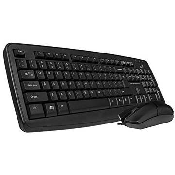 Tastatura si mouse KIT GENIUS KM130  G-31330210100, USB, 105 taste, negru