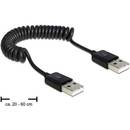 Delock Delock Cable USB 2.0-A male / male coiled cable 20-60cm