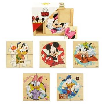 BRIMAREX Puzzle de lemn Minnie si Mickey, +10 luni, 4 piese