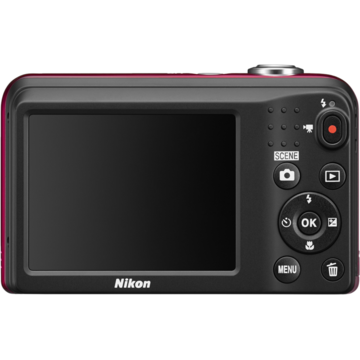 Aparat foto digital Nikon Coolpix A10, 2.7 inch, 16.1 MP, zoom 5x, rosu