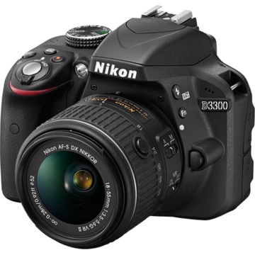 Aparat foto DSLR Nikon D3300,3 inch, 24.2 MP, cu obiectiv AF-P 18-55mm VR, negru
