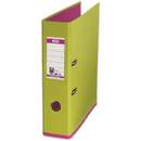 Elba Biblioraft A4, plastifiat PP/PP, 80 mm, ELBA MyColour - verde deschis/roz