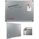 Smit Visual Supplies Tabla argintie magnetica 100 x 150 cm, profil aluminiu Design, SMIT