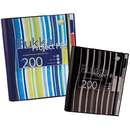 Pukka Pad Project file A4 (caiet mecanic cu buzunar), 100 file 80g/mp, 4 inele, PUKKA Stripes-dictando-negru