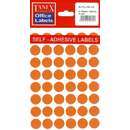 Tanex Etichete autoadezive color, D16 mm, 480 buc/set, Tanex - 6 culori asortate