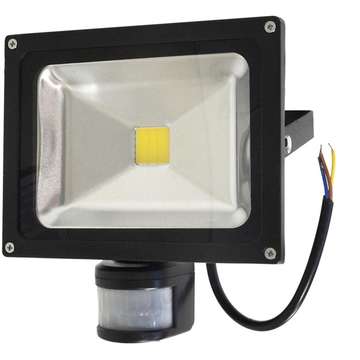 ART External lamp LED 20W,IP65,AC80-265V,black, 4000K- white, sensor