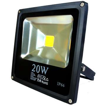 ART External lamp LED 20W, SLIM, IP66,AC80-265V,black, 3000K-warm white