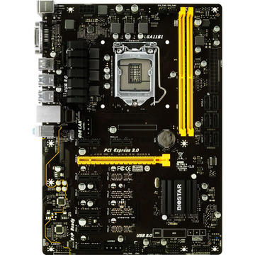 Placa de baza Biostar TB250-BTC+, LGA 1151 Intel B250 SATA 6Gb/s USB 3.0, 8 slot PCIE