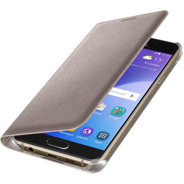 Flip Wallet Samsung EF-WA310PFEGWW, Galaxy A3 (2016), Auriu