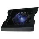 Spacer Stand notebook 17" - plastic, fan cu led albastru