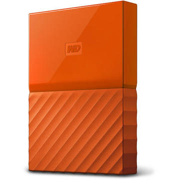 Hard disk extern Western Digital MyPassport 4TB USB 3.0 Portocaliu