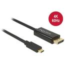 Delock Delock Cable USB Type-C male > DisplayPort male (DP Alt Mode)4K 60 Hz 1m black