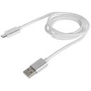 Natec Extreme Media cable microUSB  to USB (M), 1m, silver, nylon oplot