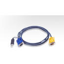 Aten ATEN Cablu prelungire KVM (HD15-SVGA, USB, USB) - 2m