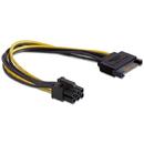 Delock Delock cable Power SATA 15 pin > 6 pin PCI Express, 0,21m