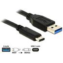 Delock Delock Cable SuperSpeed USB 10 Gbps (USB 3.1, Gen 2) A male > USB Type-C male 1m