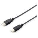 EQUIP Equip USB 2.0 cable AM- BM 1m black double shielding