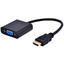 Gembird Gembird adapter HDMI-A(M) ->VGA (F), on cable, black