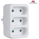 MACLEAN Maclean MCE212 3x6A triple flat socket, universal plug
