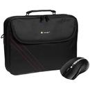 Tracer Kit geanta pentru laptop de 15.6" + Mouse wireless Negru