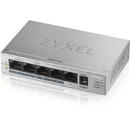 ZyXEL GS1005-HP, 5 Port Gigabit PoE+ unmanaged desktop Switch, 4 x PoE, 60 Watt