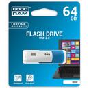 GOODRAM memory USB UCO2 64GB USB 2.0 Blue/White, Citire 20 MB/s, Scriere 5 MB/s