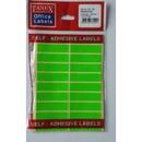 Tanex Etichete autoadezive color, 13 x 50 mm, 200 buc/set, Tanex - verde fluorescent