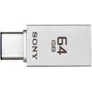 Sony USM-CA1, OTG, USB 3.1 Type-C, 64 GB, Silver