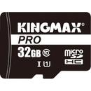 Kingmax MicroSD 32 GB, SDHC, clasa 10, adaptor, standard UHS-I U1
