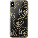Devia Carcasa Camellia iPhone XS Max Gold (cu cristale, electroplacat, protectie 360°)