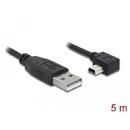 Delock Cablu USB 2.0 A - mini 5PM angle, 5M, Delock 82684