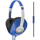 Koss UR23iK Headphones, Over-Ear, Wired, Microphone, Blue