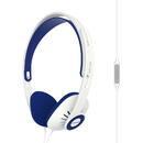 Koss KPH30I Headphones, On-Ear, Wired, Microphone, White
