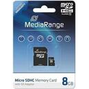 MediaRange 8 GB microSD, memory card (black, Class 10)