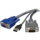 STARTECH 10 ft Ultra-Thin USB VGA 2-in-1 KVM Cable