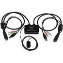 2 Port USB HDMI Cable KVM Switch with Audio and Remote Switch – USB Powered